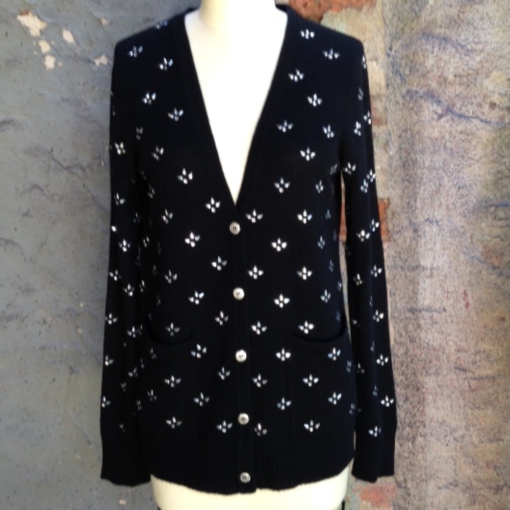 Cullen Cashmere Studded Stars Cardigan